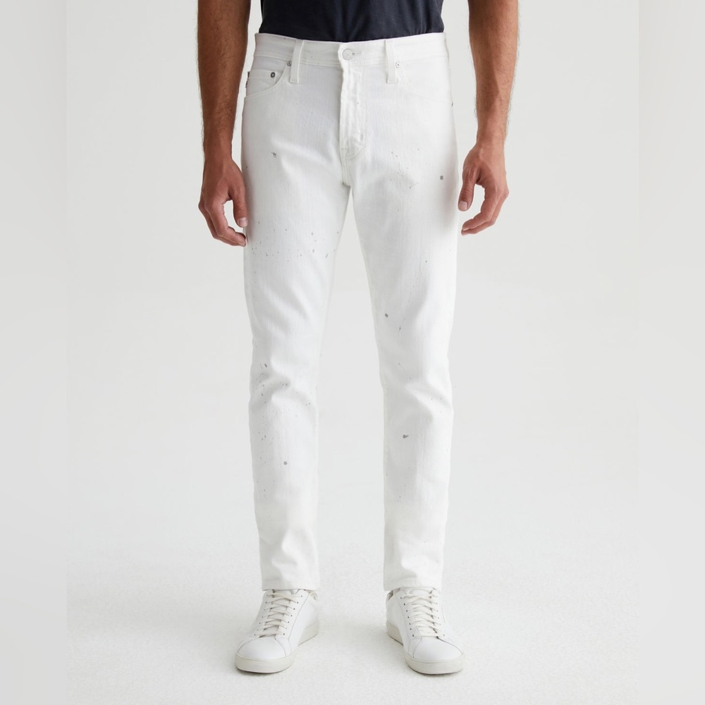 AG Adriano Goldschmied. White Tellis Modern Slim. Size 36. Short.